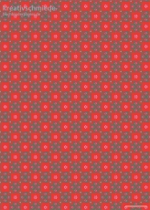 Geschenkpapier Herzblten auf Rot / auf Grn