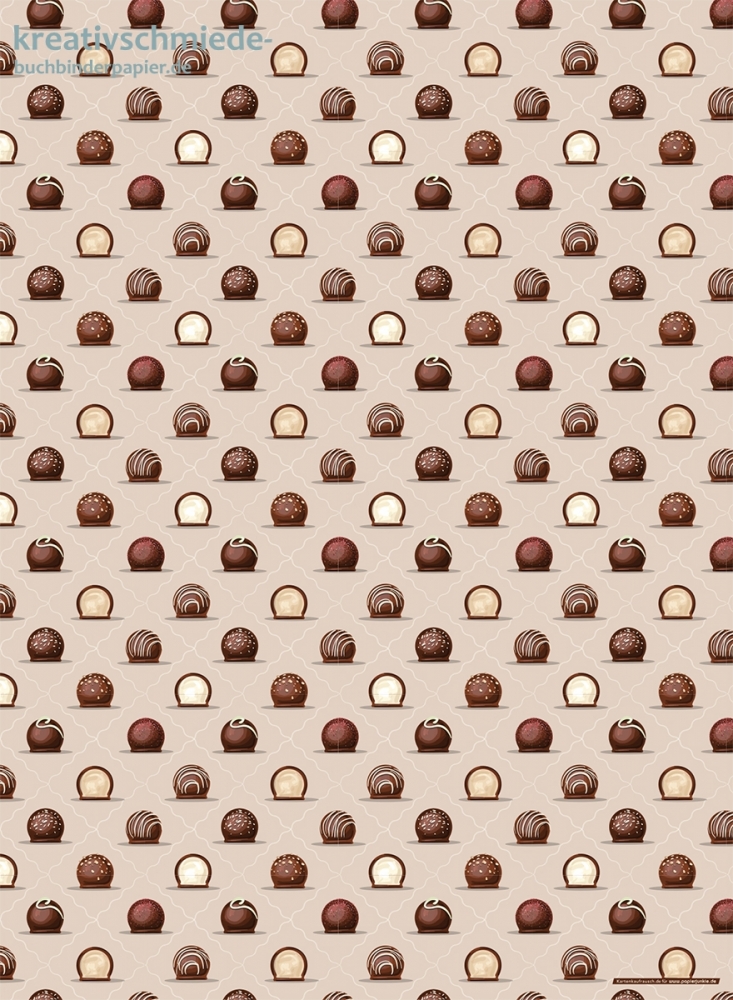Geschenkpapier Pralinen, Trffel