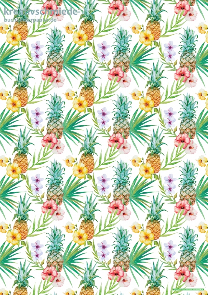 Geschenkpapier Ananas