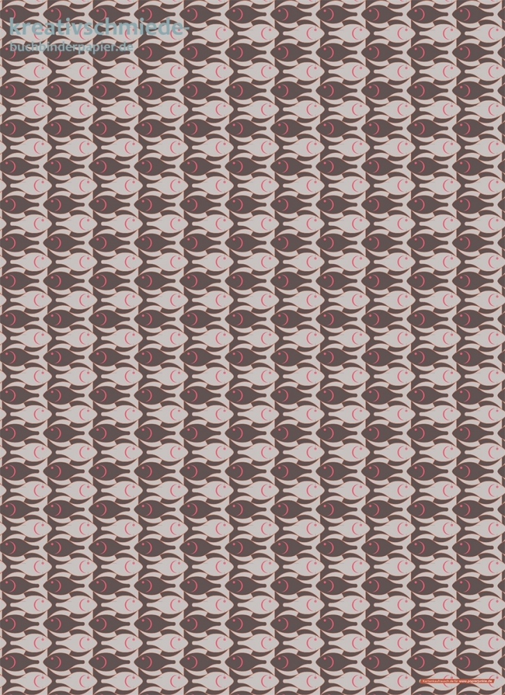 Geschenkpapier Fischmosaik, blaugrau