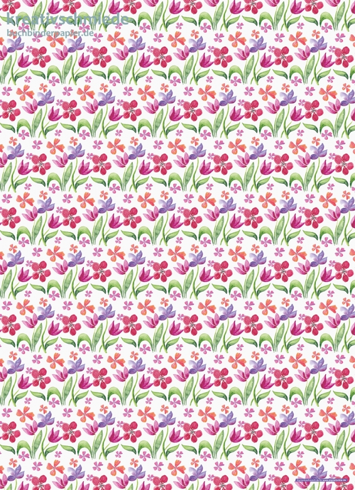 Geschenkpapier Aquarellblumen