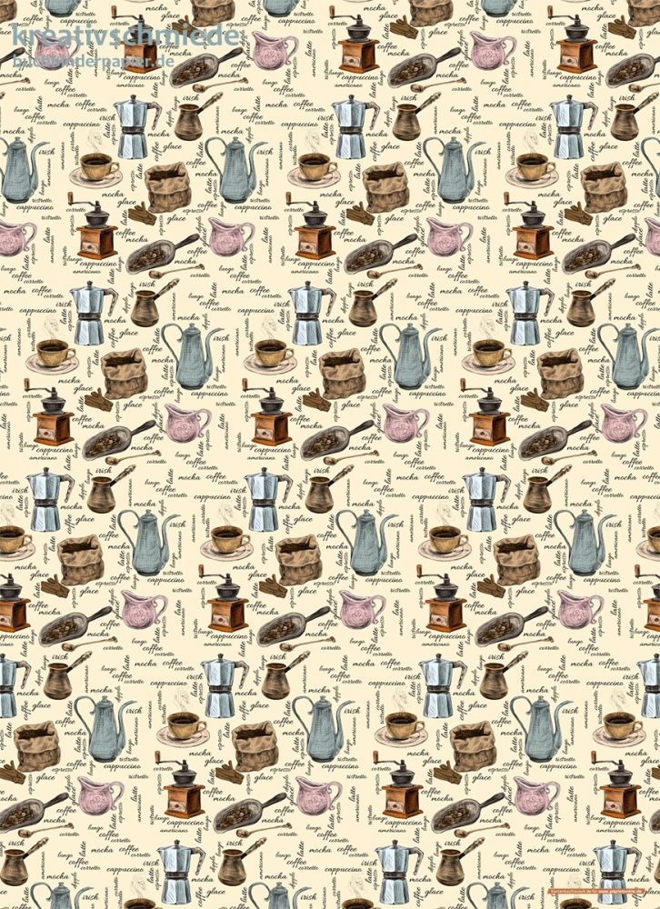 Geschenkpapier Kaffeehaus