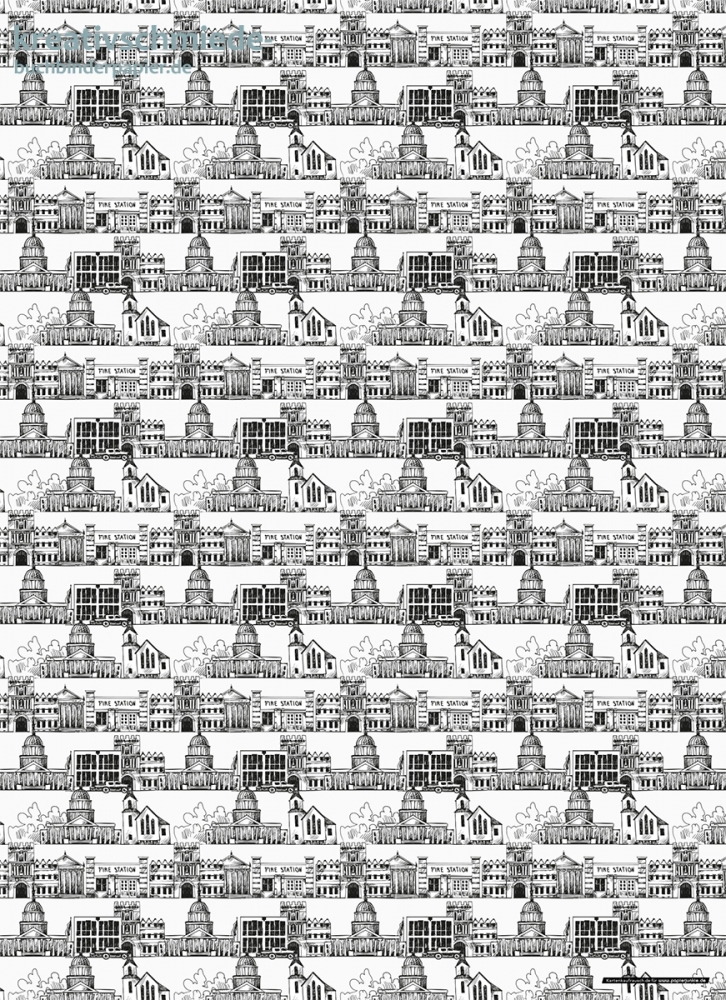 Geschenkpapier Architektur s/w