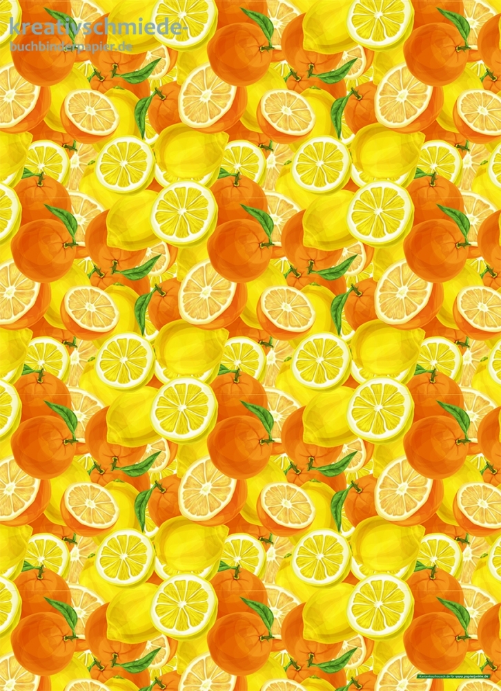 Geschenkpapier Orangen & Zitronen