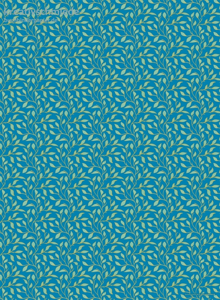 Geschenkpapier Zweige auf Blau