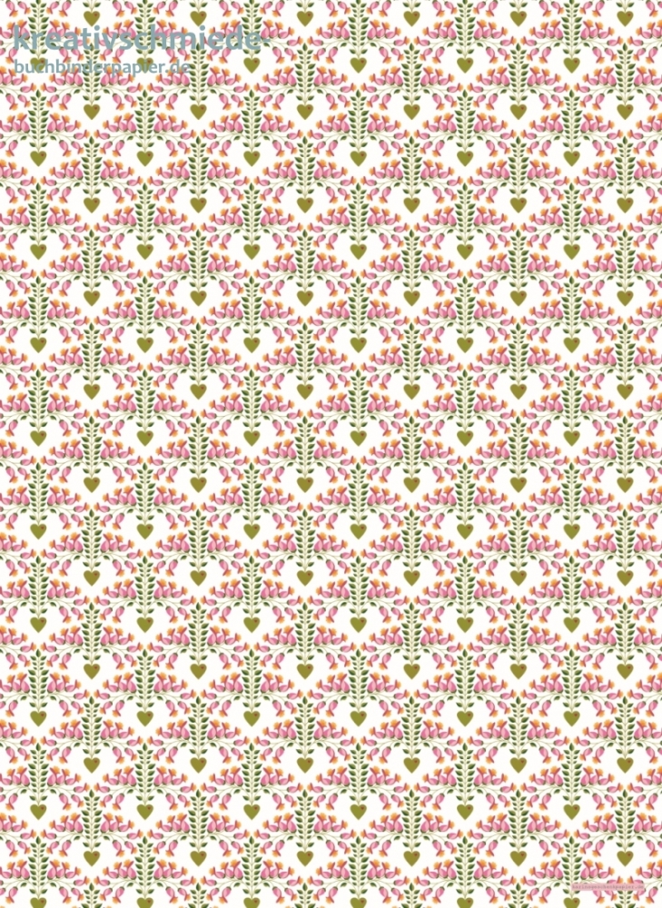 Geschenkpapier Florale Herzen