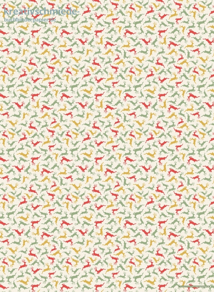 Geschenkpapier buntes Hirsch Mosaik