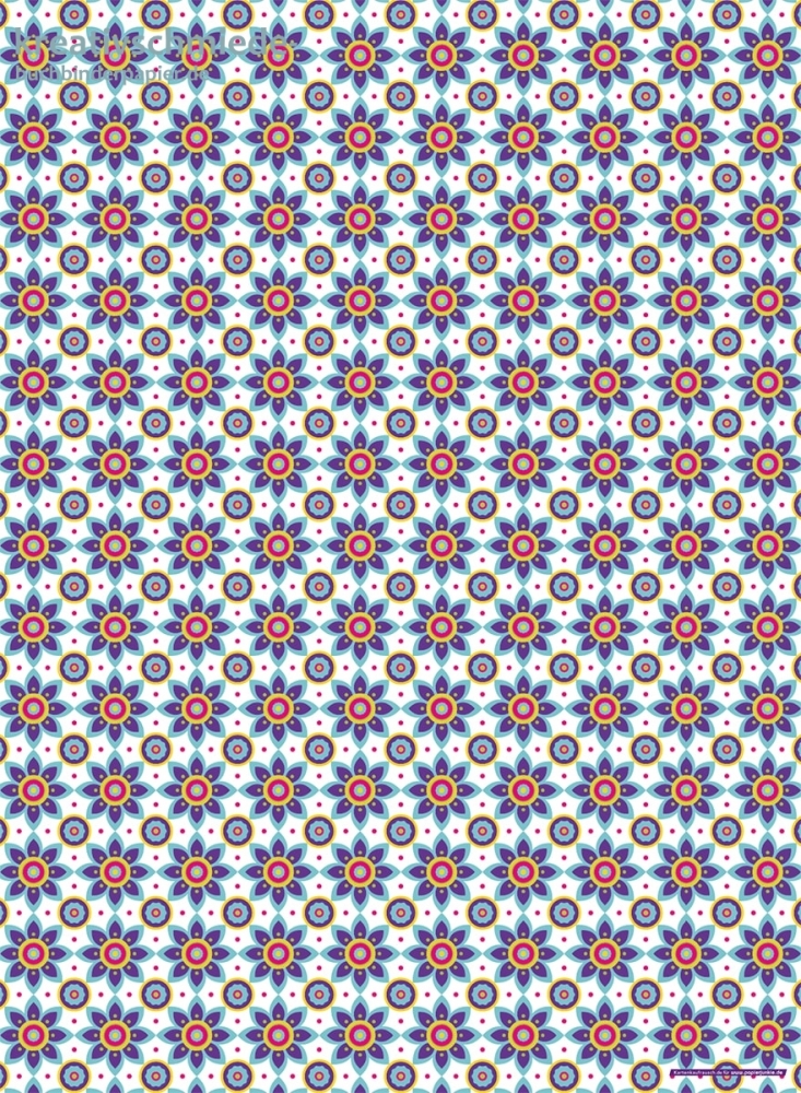 Geschenkpapier Sternblume, blau/lila