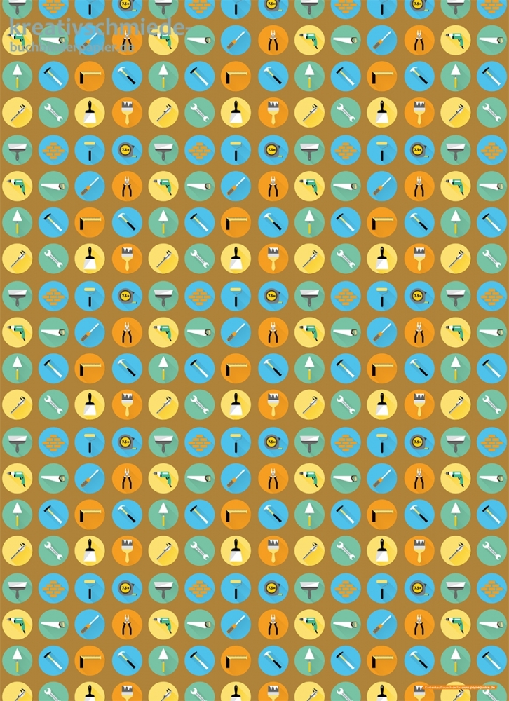 Geschenkpapier Handwerkszeug-Spots