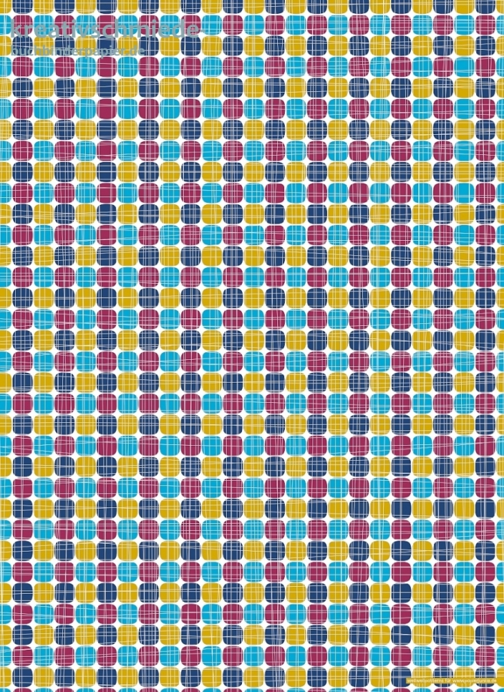 Geschenkpapier Karos + Linien schmal, blau/rot