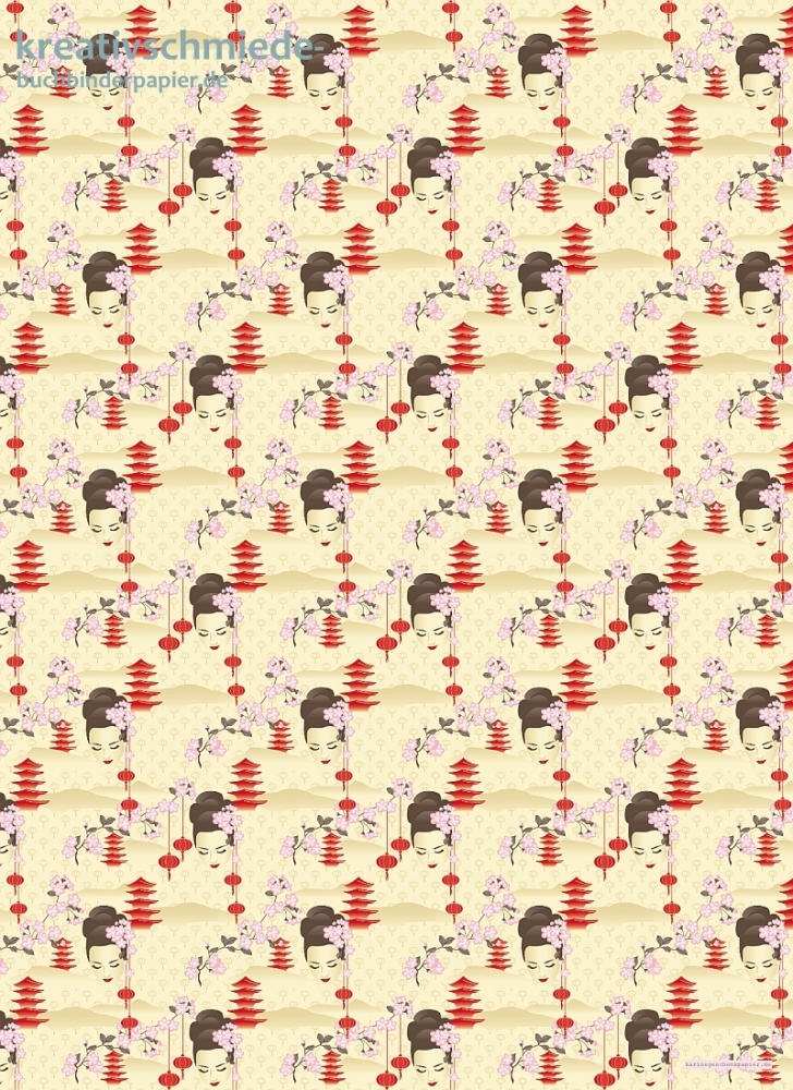 Geschenkpapier Geisha