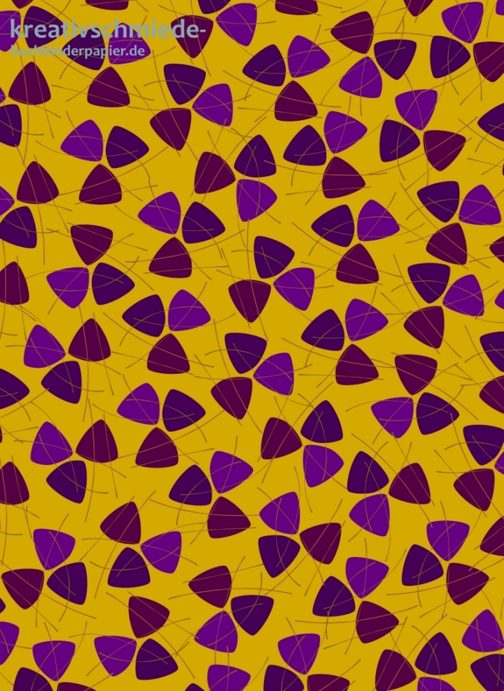 Geschenkpapier Retro-Dreiecke, Violett
