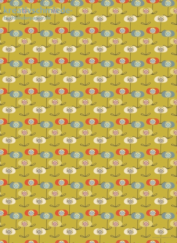 Geschenkpapier Retromohn