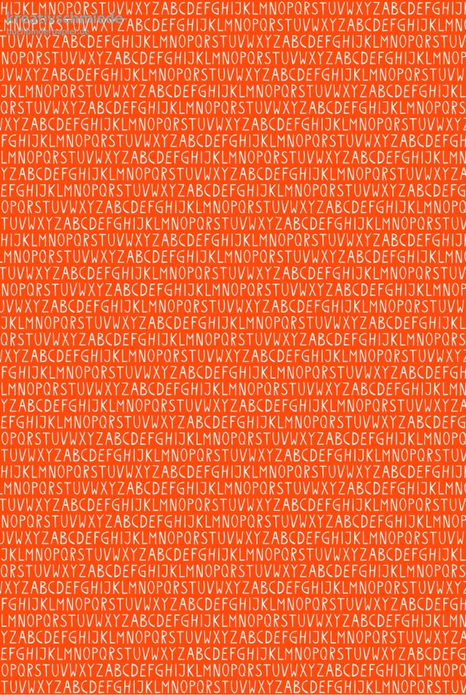 Geschenkpapier Buchstaben, orange/wei