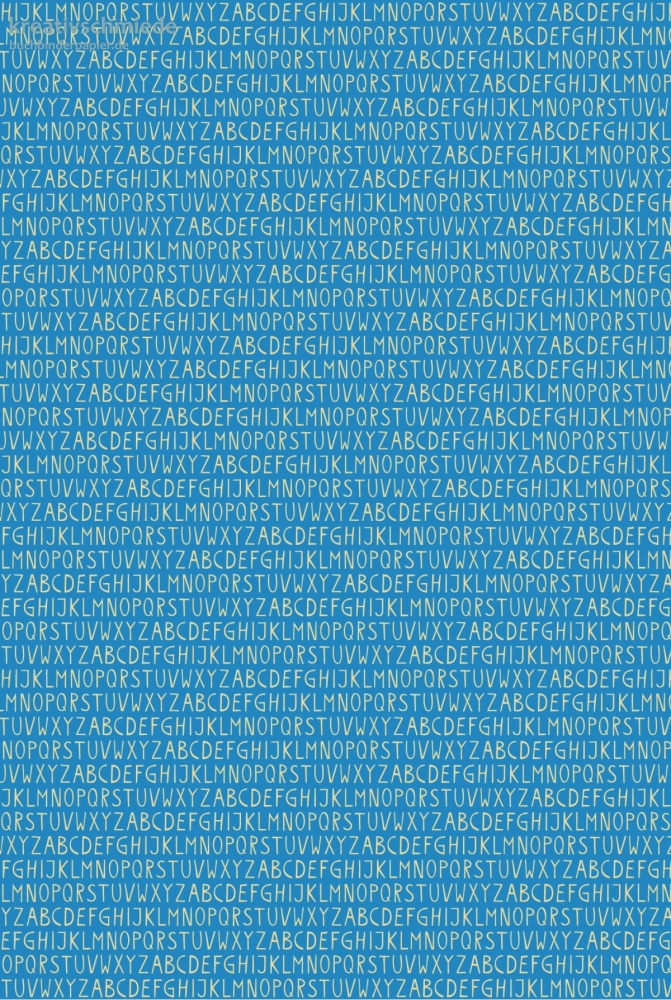 Geschenkpapier Buchstaben auf Hellblau