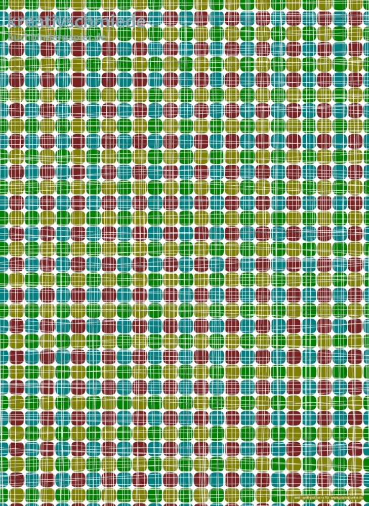 Geschenkpapier Retro-Karos, grn/braun