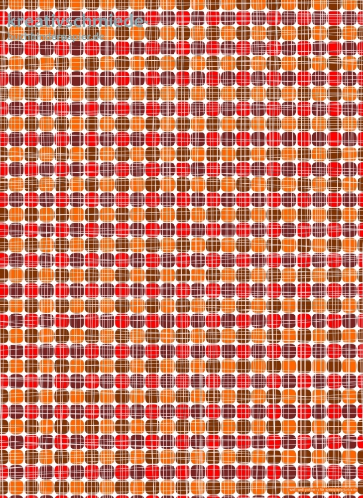 Geschenkpapier Retro-Karos, braun/orange
