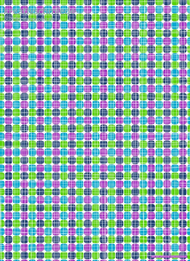 Geschenkpapier Retro-Karos, blau/grn