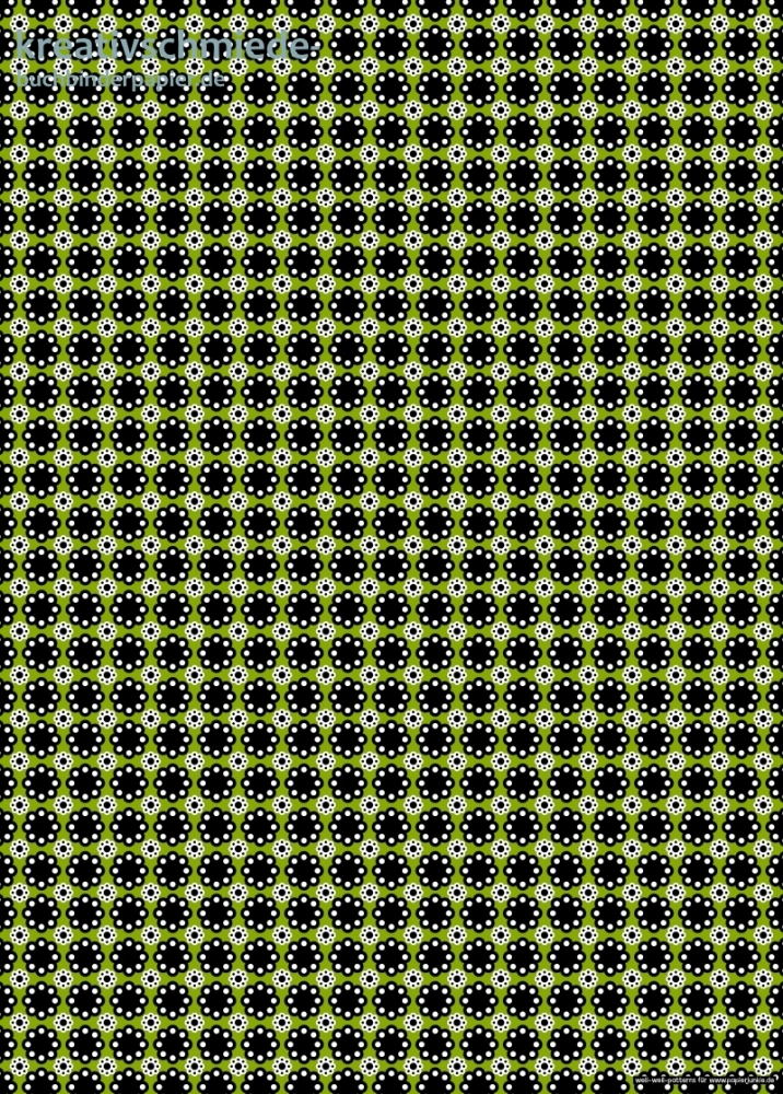 Geschenkpapier 70er Blumen, schwarz/grn