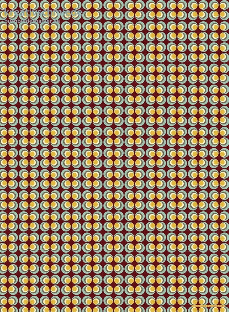 Geschenkpapier Retro-Spots, aubergine
