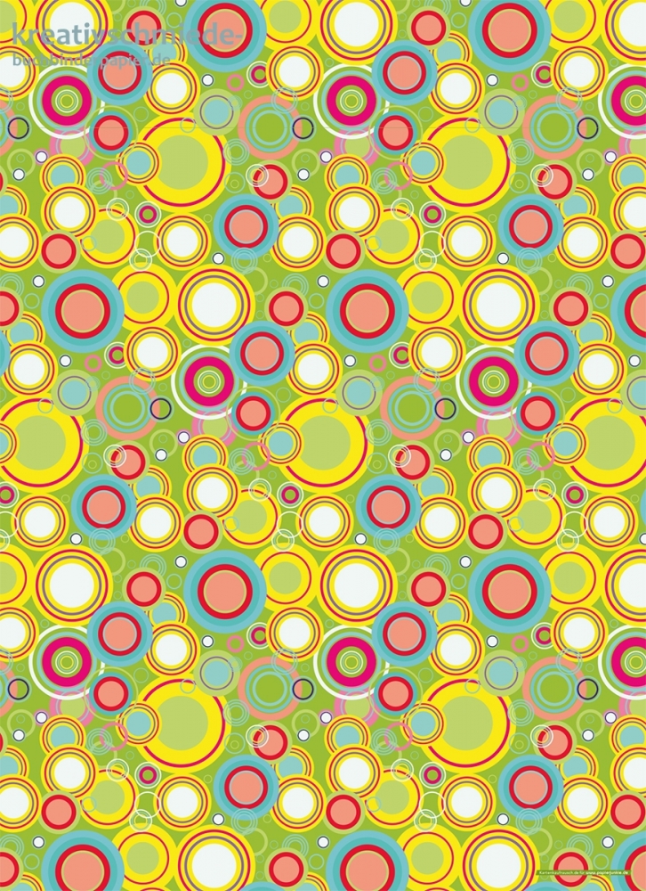 Geschenkpapier Hello Seventies, grn