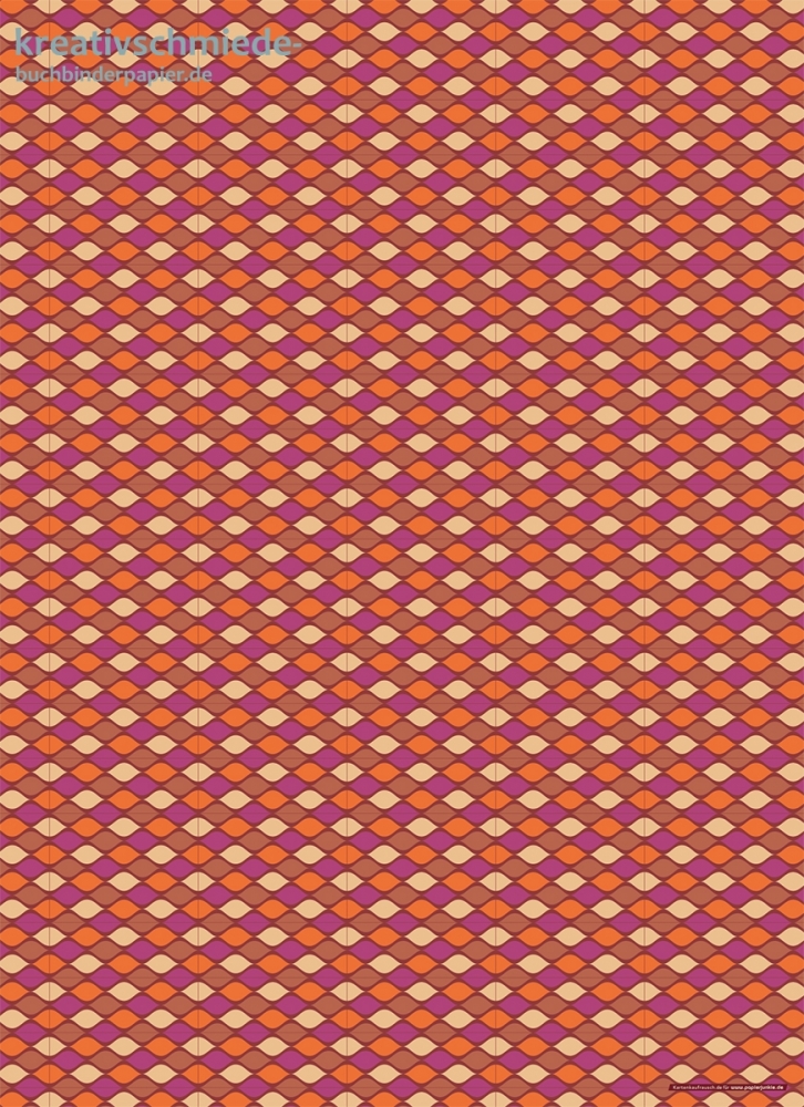 Geschenkpapier Wellenmuster, braun/lila