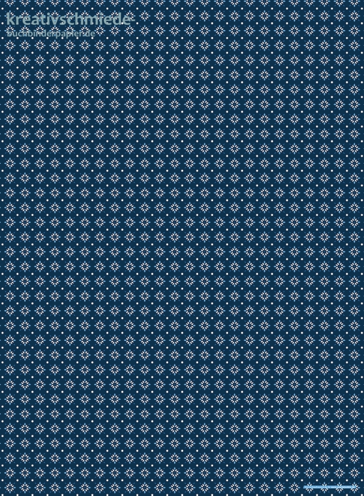 Geschenkpapier SternBlumen-Muster, blau
