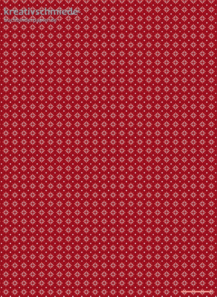 Geschenkpapier SternBlumen-Muster, dunkelrot