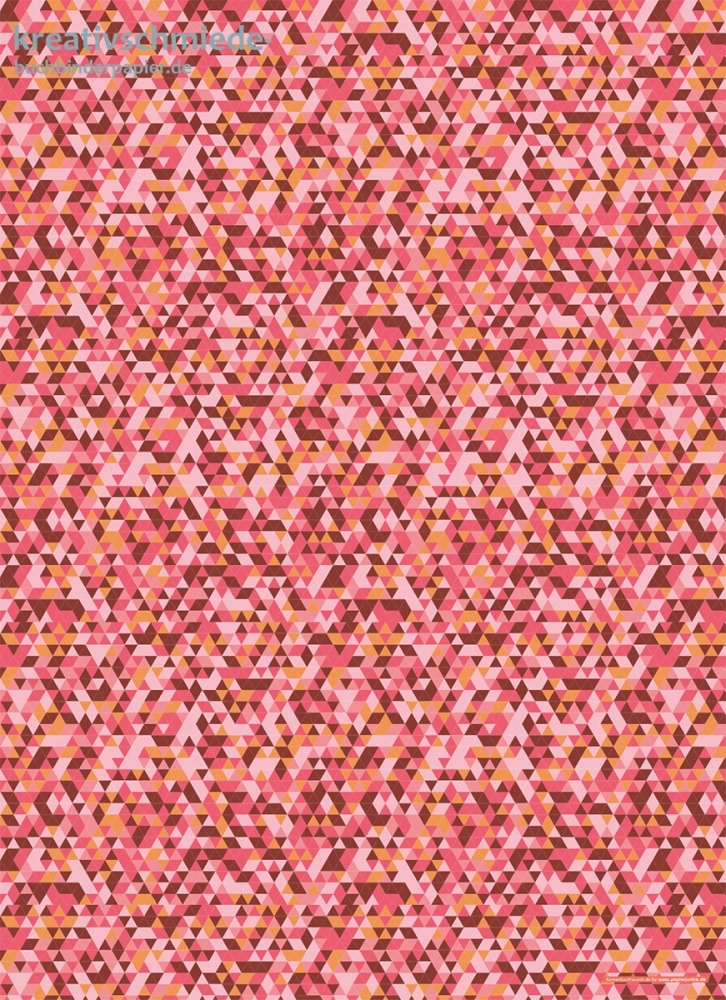 Geschenkpapier Pixel-Mosaik, rot