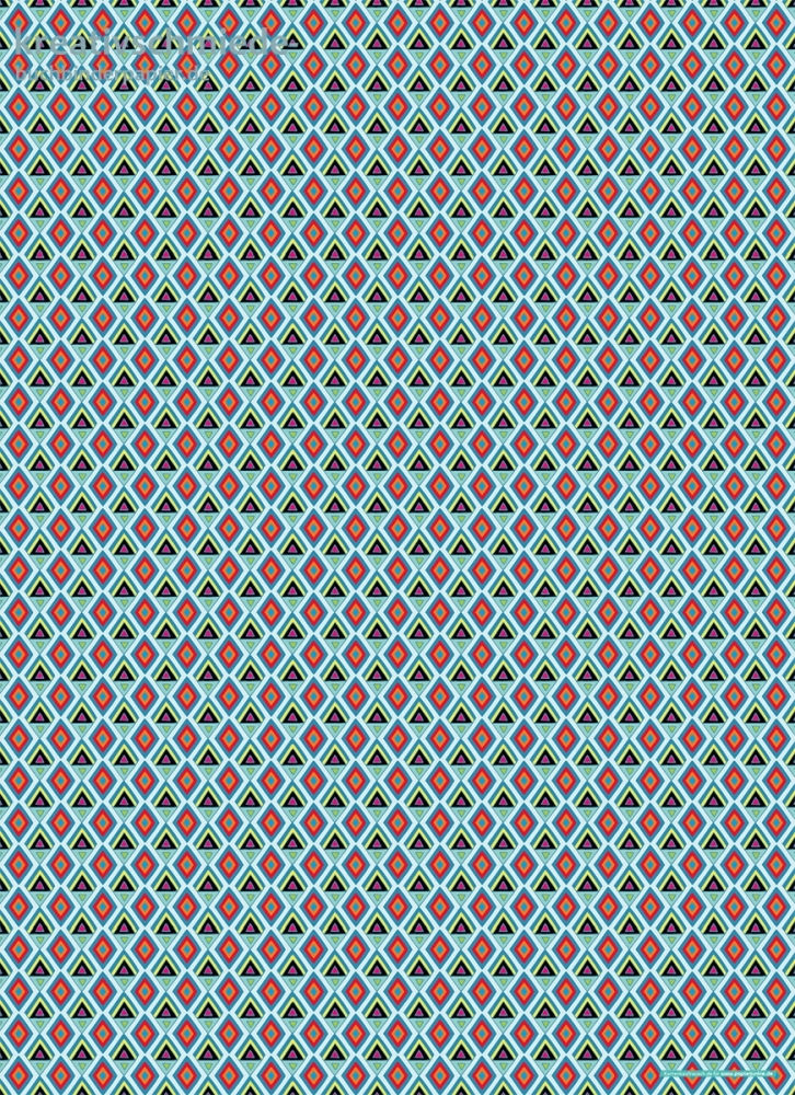 Geschenkpapier Batik-Raute, rot/blau