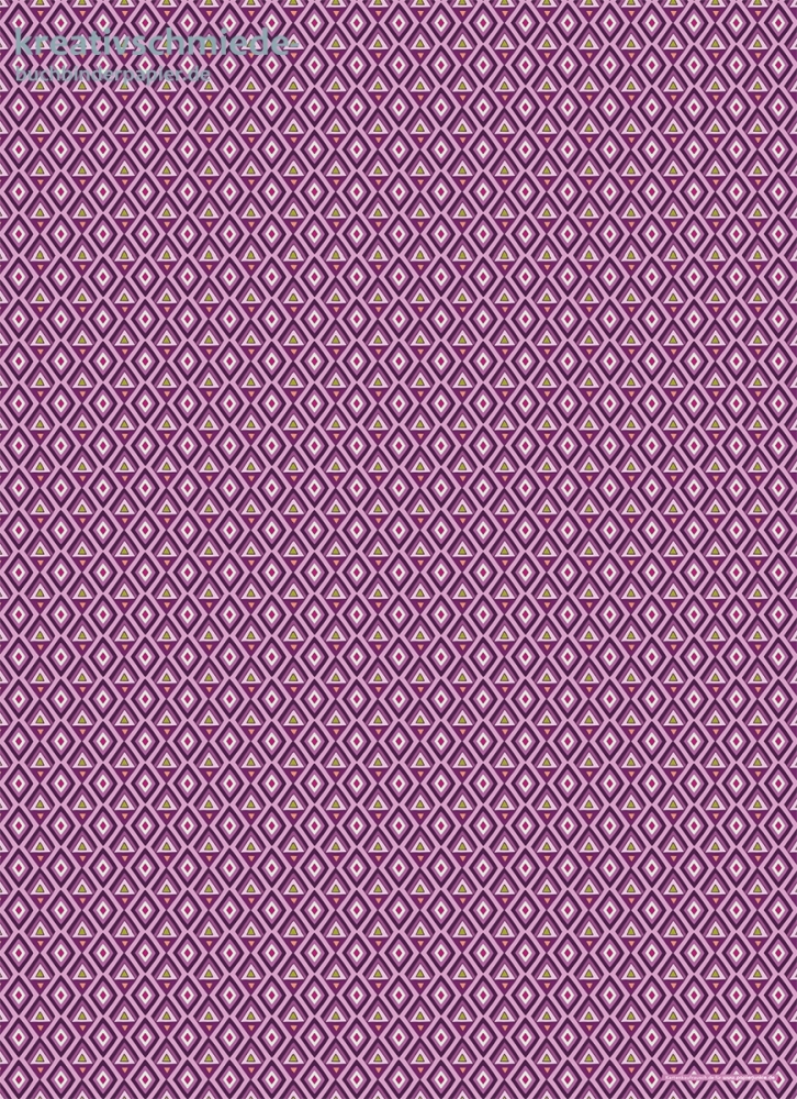 Geschenkpapier Batik-Raute, rosa/lila