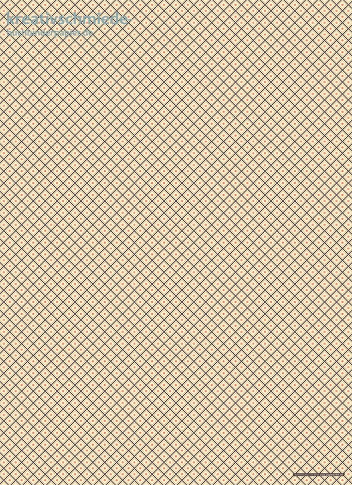 Geschenkpapier Mosaik, Karo mit Punkt