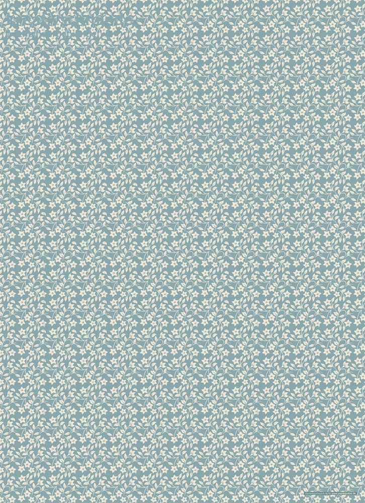 Geschenkpapier Blmchen auf Blaugrau