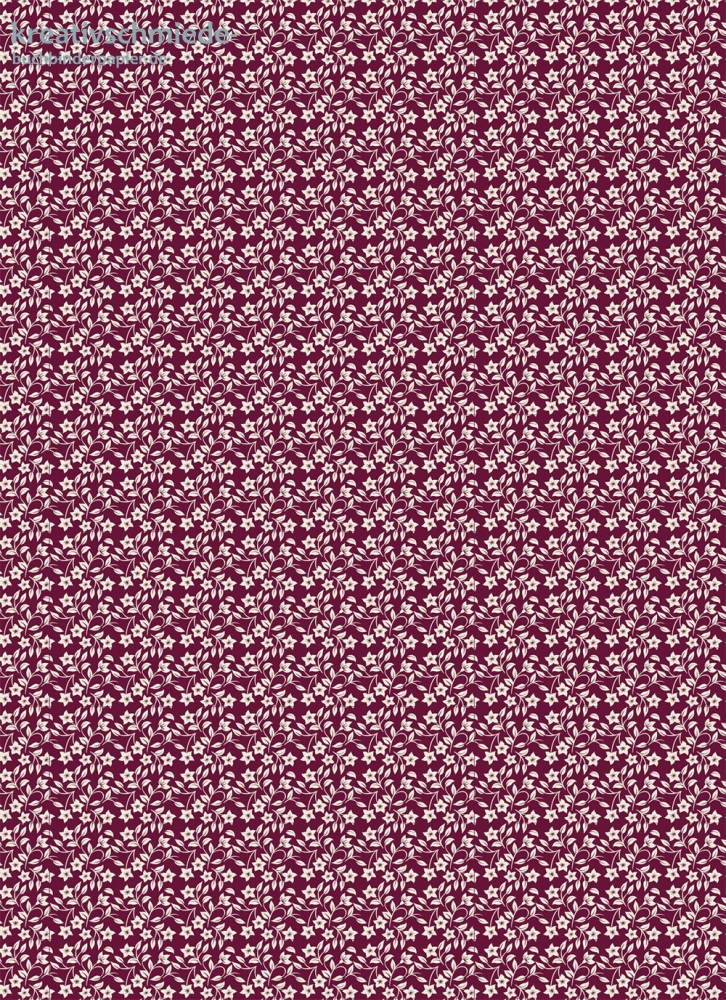 Geschenkpapier Blmchen auf Berry