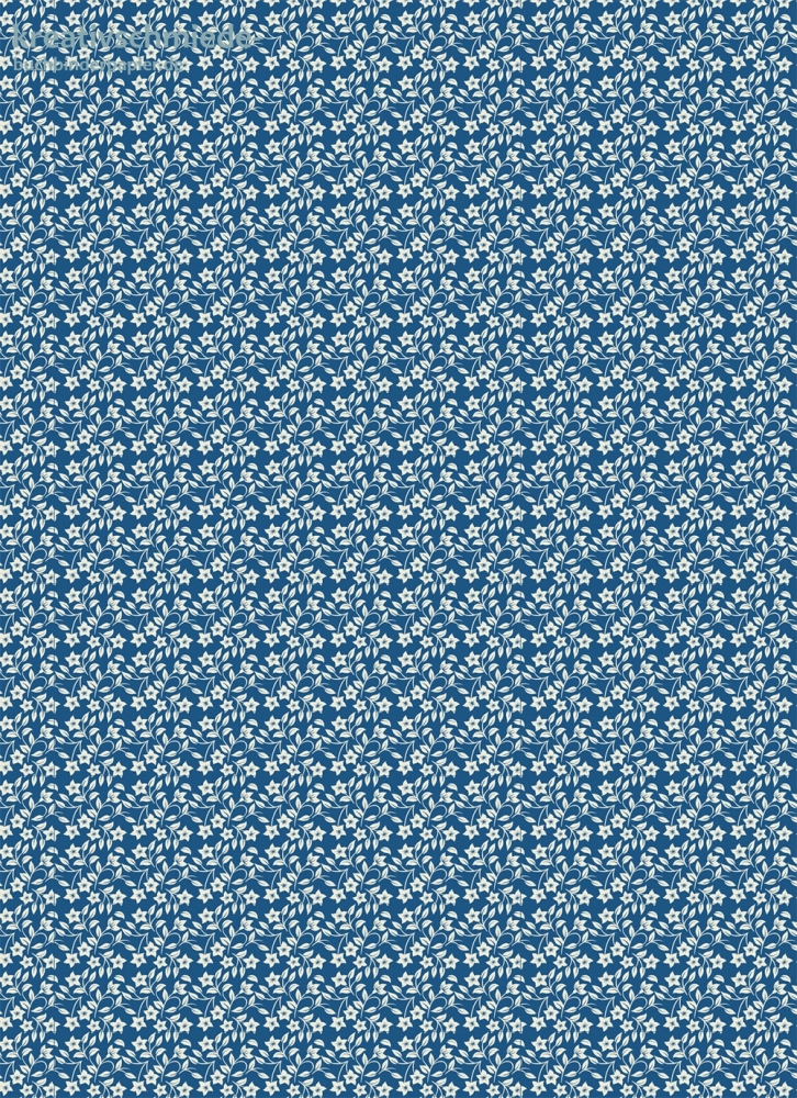 Geschenkpapier Blmchen auf Meerblau