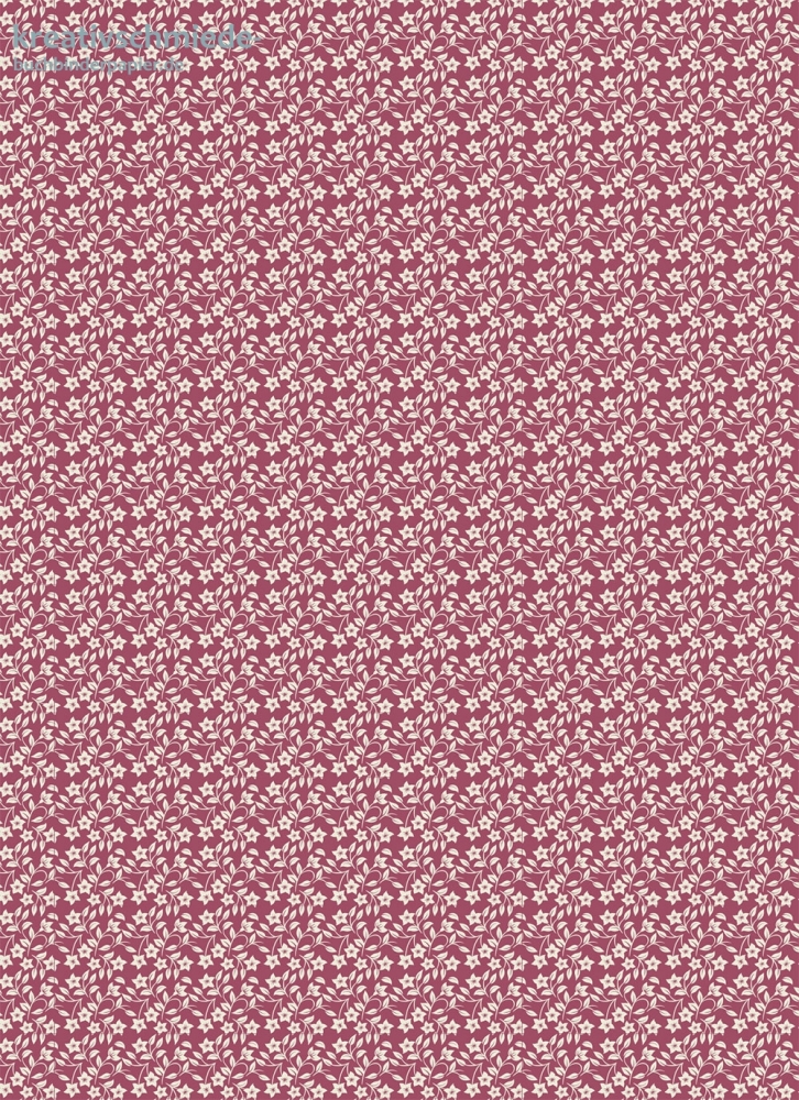 Geschenkpapier Blmchen auf Rotberry