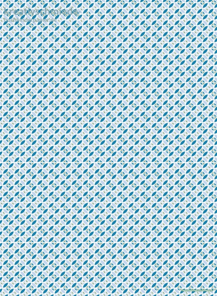 Geschenkpapier Kreisornament, blau/grn