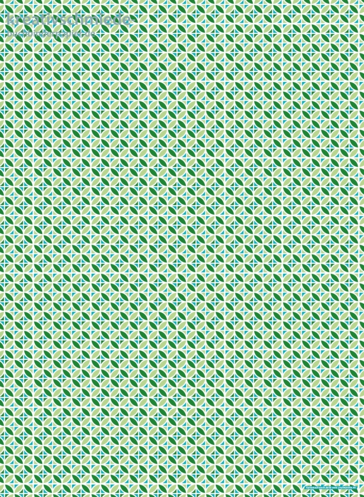 Geschenkpapier Kreisornament, grn/blau