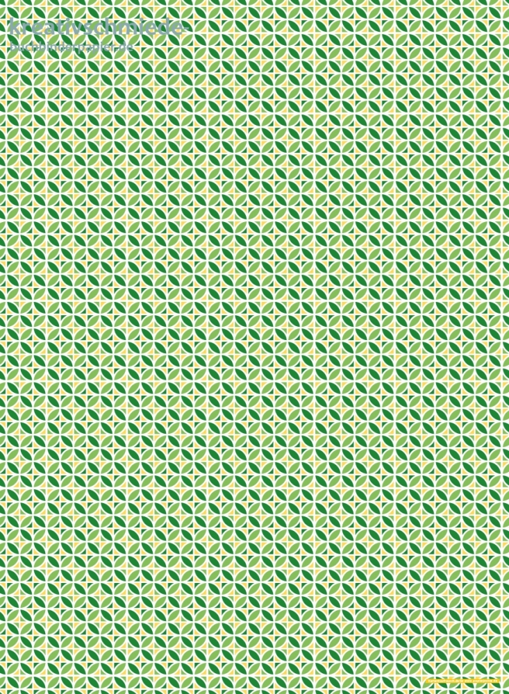 Geschenkpapier Kreisornament, grn/gelb