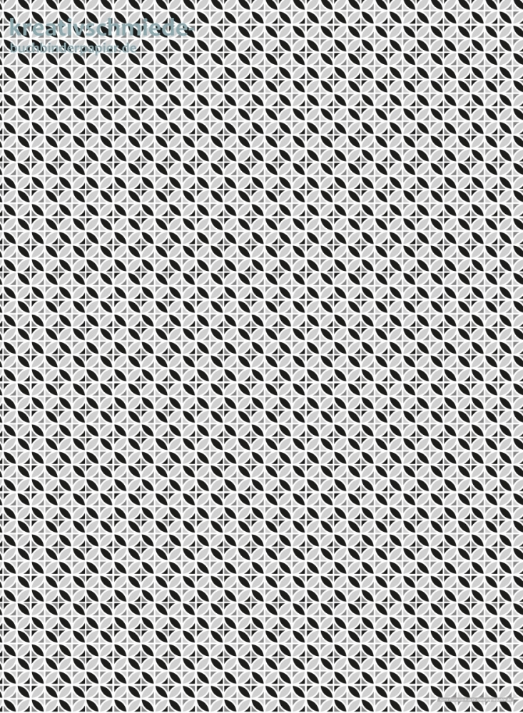 Geschenkpapier Kreisornament, schwarz/grau/wei