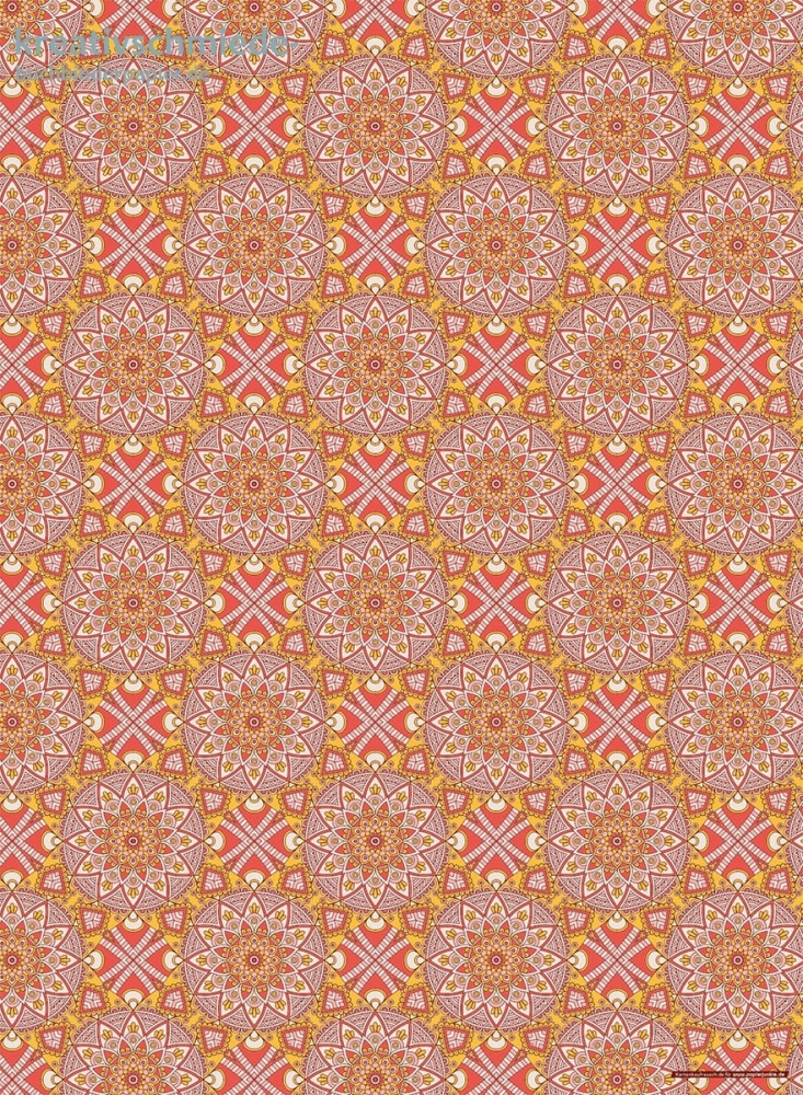 Geschenkpapier Boho-Stil, orange