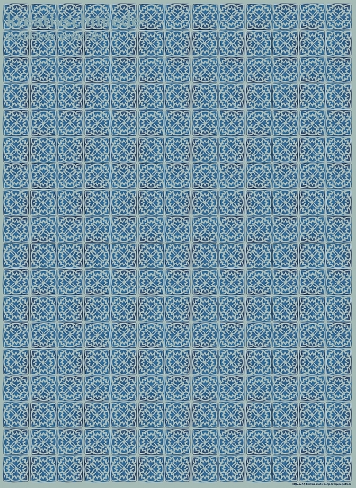 Geschenkpapier Fliesen, Blte blau/trkis