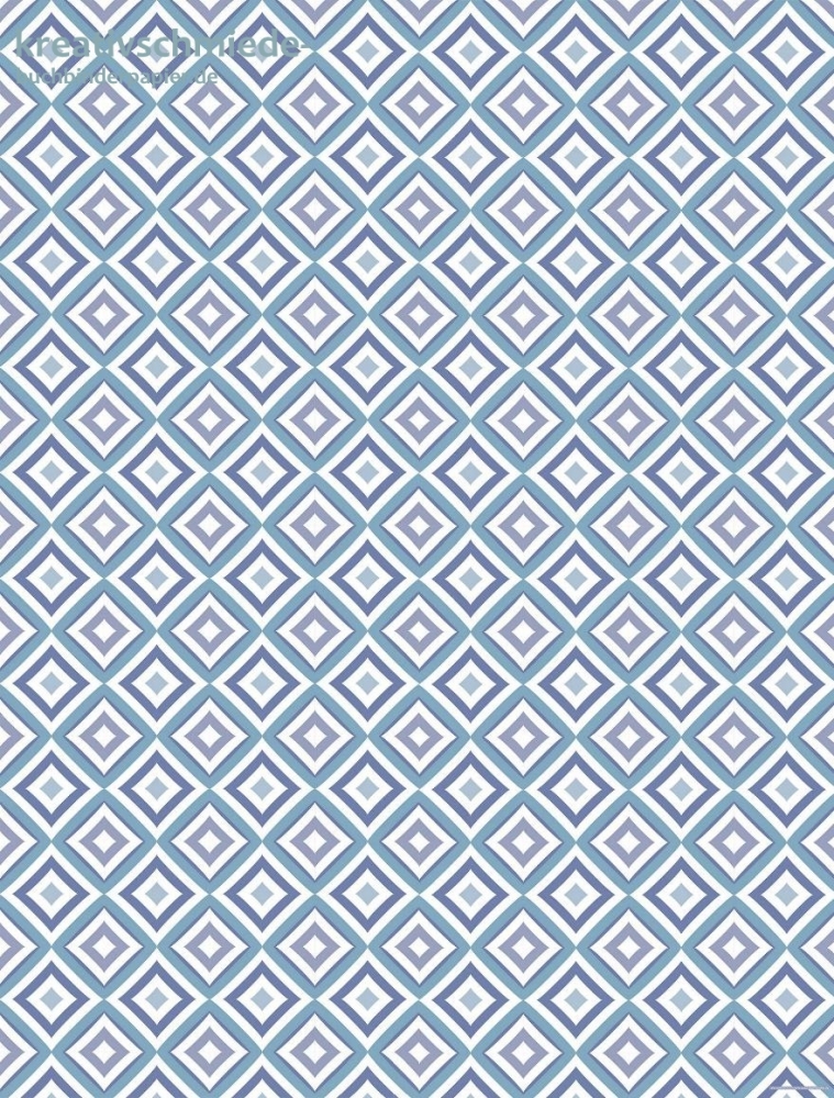 Geschenkpapier Diamonds, blau klein
