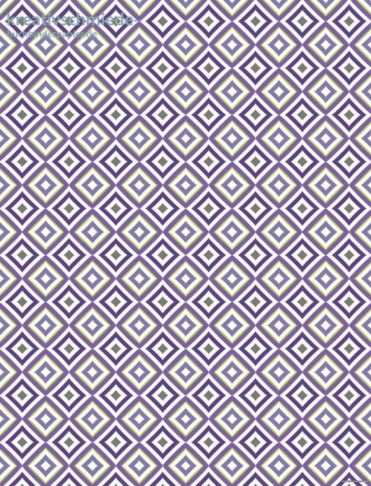 Geschenkpapier Diamonds, lila klein