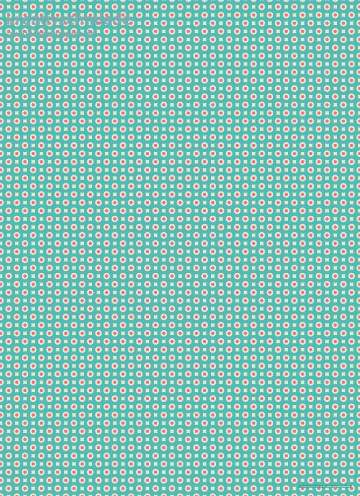 Geschenkpapier Punkte und Kstchen auf Blau