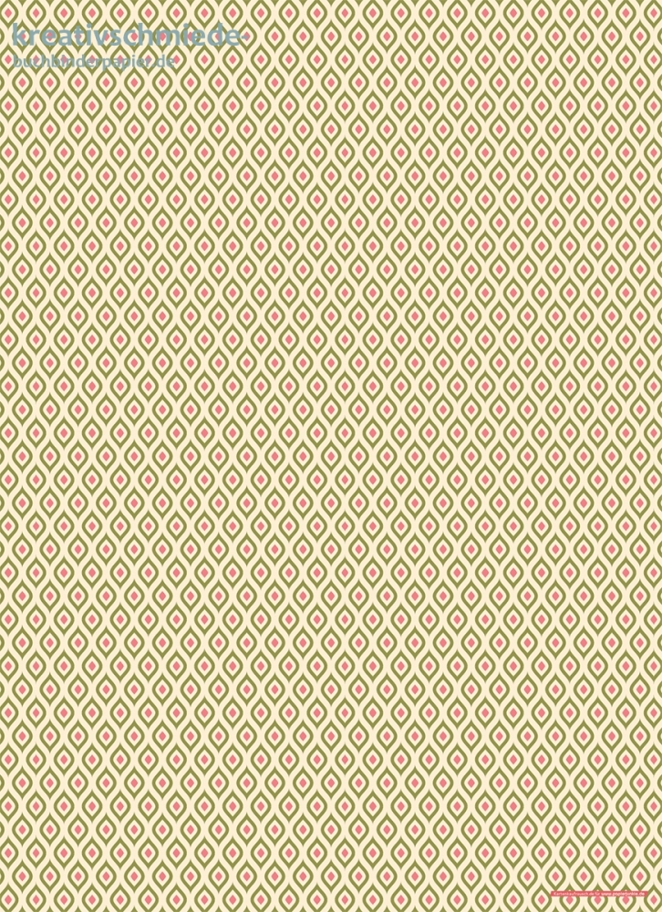 Geschenkpapier Pfauenauge, grn/pink