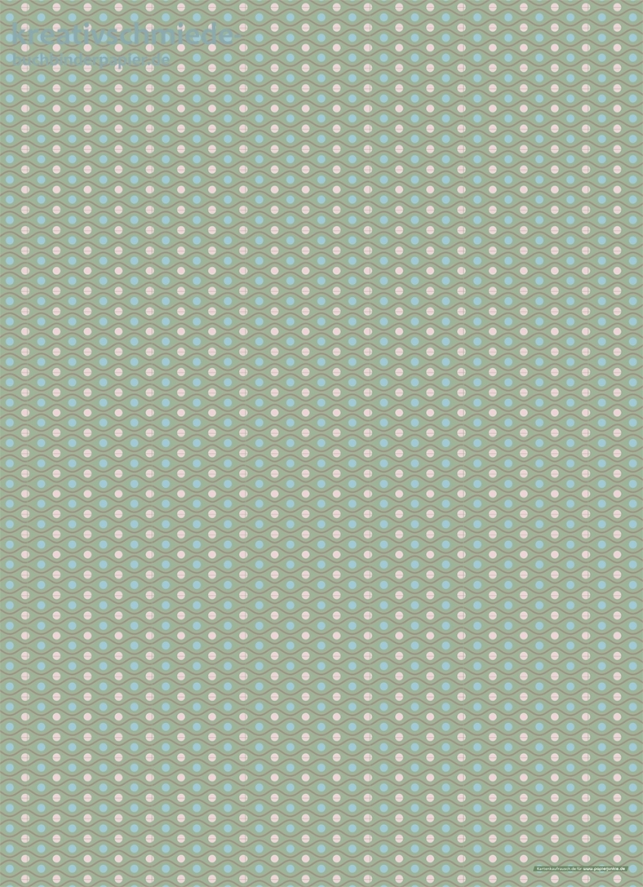 Geschenkpapier Wellen & Punkte, rosa/blau
