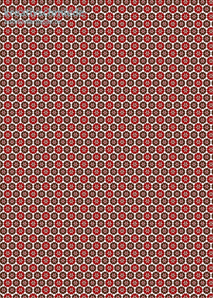 Geschenkpapier Herzen-Mandala, schokobraun/hellbraun