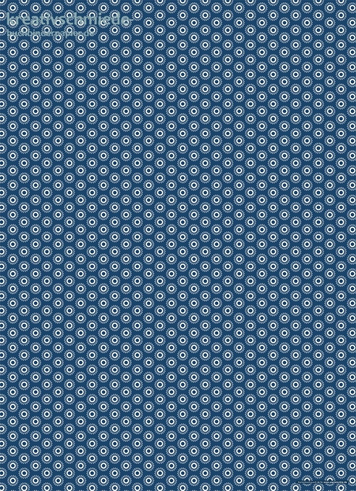 Geschenkpapier Indigo, Blume