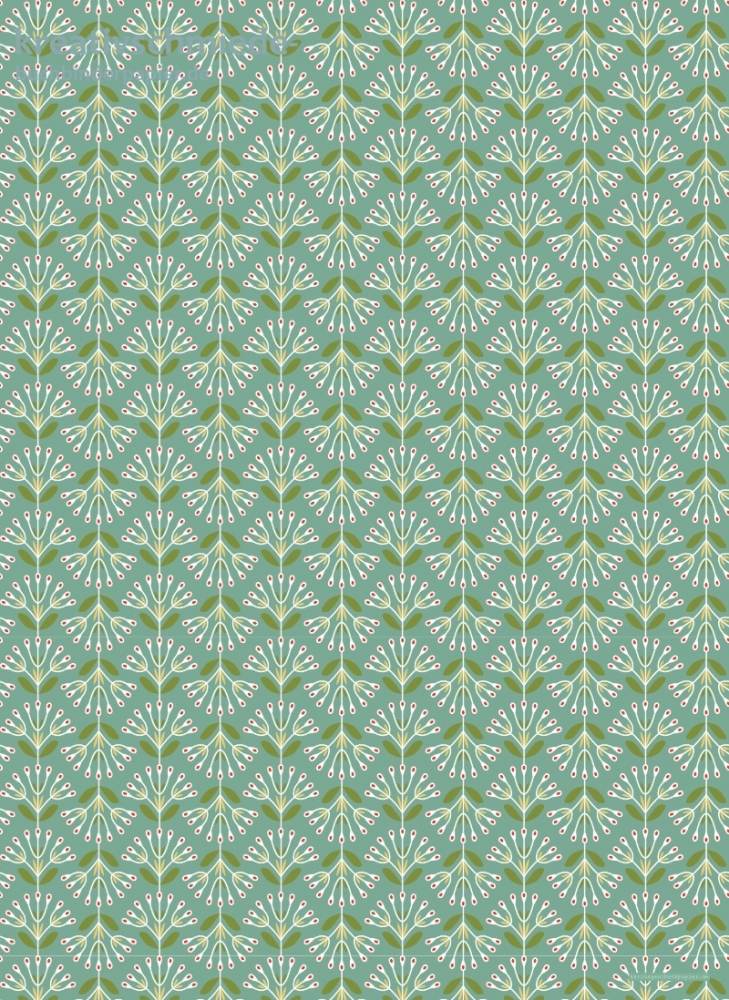 Geschenkpapier Bogenblume, hellblau